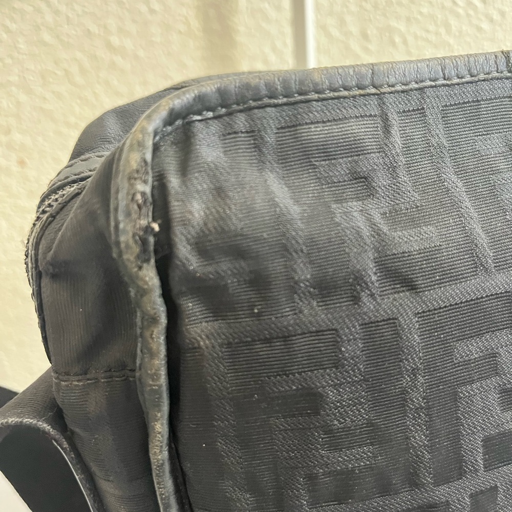 Fendi Black Tonal FF Jacquard Messenger Bag - Picture 11 of 16